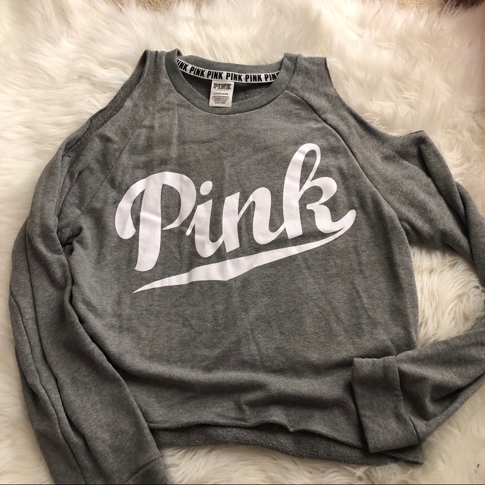 Cold shoulder PINK VS sweater
